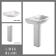 JUEGO DE LAVATORIO Y PEDESTAL BLANCO