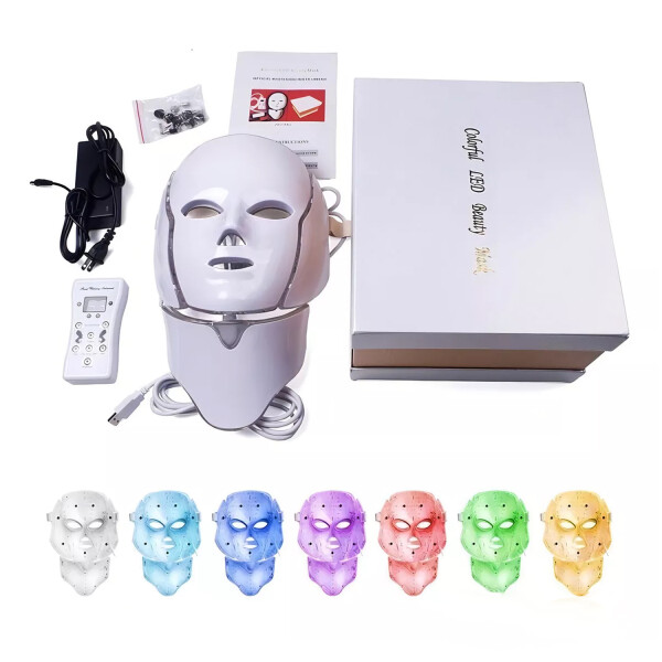 - Máscara Led + Cuello 7 Colores Fototerapia MASCARA FACIA LED 7 COLORES VAR630