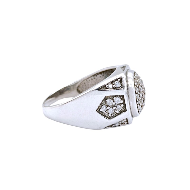 Anillo Geométrico-Plata 925-Piedra Zirconia-AN4429 conpiedra