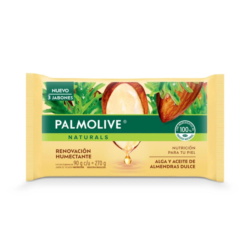 PALMOLIVE JABON X 3 ALGAS Y ALMENDRAS