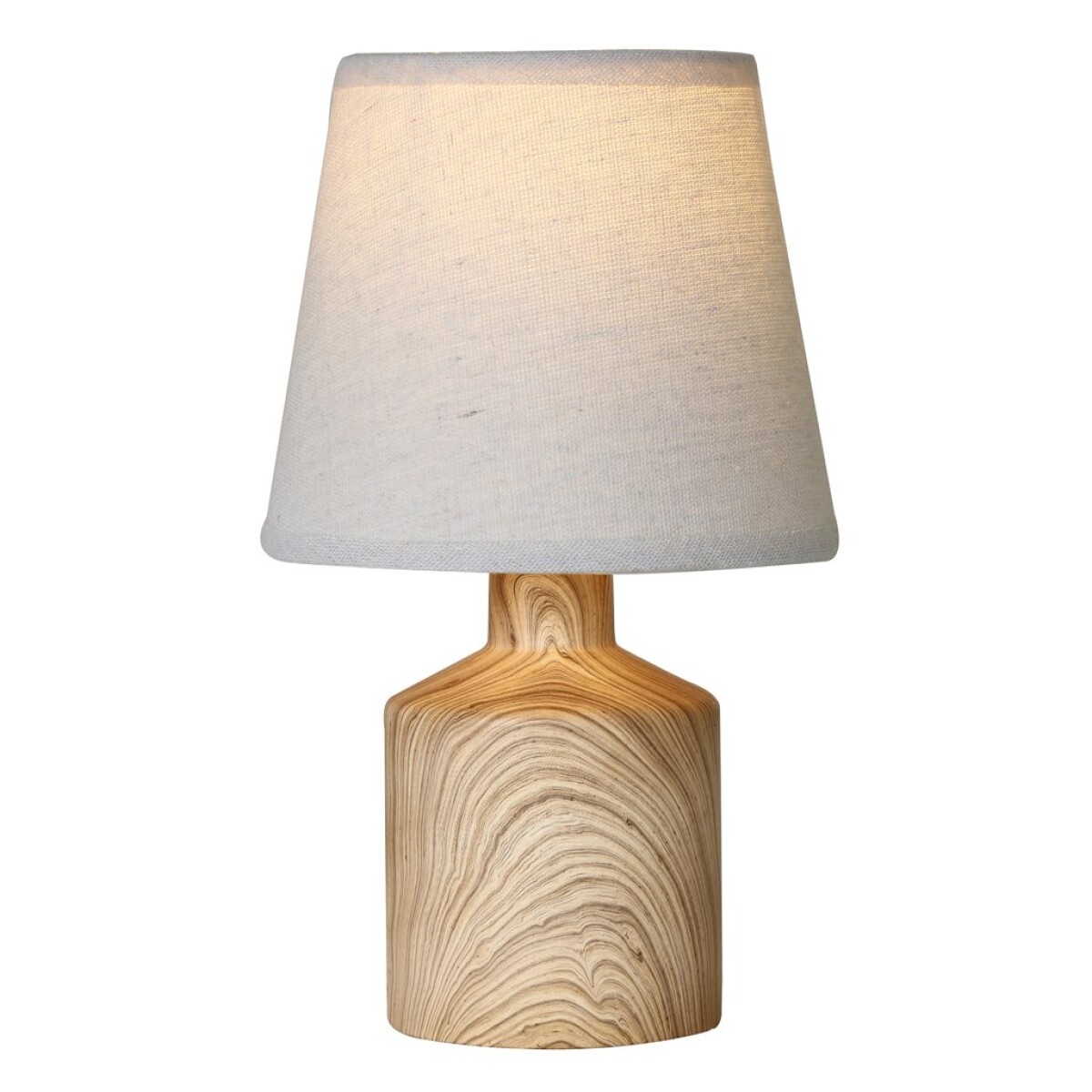 LAMPARA DE MESA CERAMICA D16.5x27.5CM TEXT. MADERA 