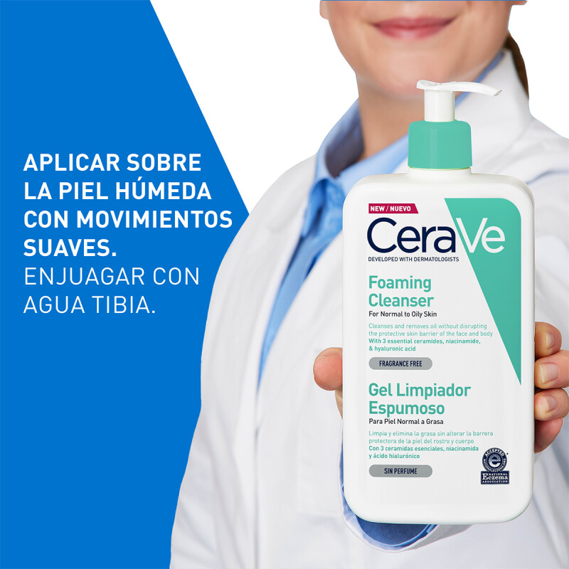 CERAVE LIMPIADOR ESPUMOSO 8 OZ - 236 ml - Piel normal a grasa CERAVE LIMPIADOR ESPUMOSO 8 OZ - 236 ml - Piel normal a grasa