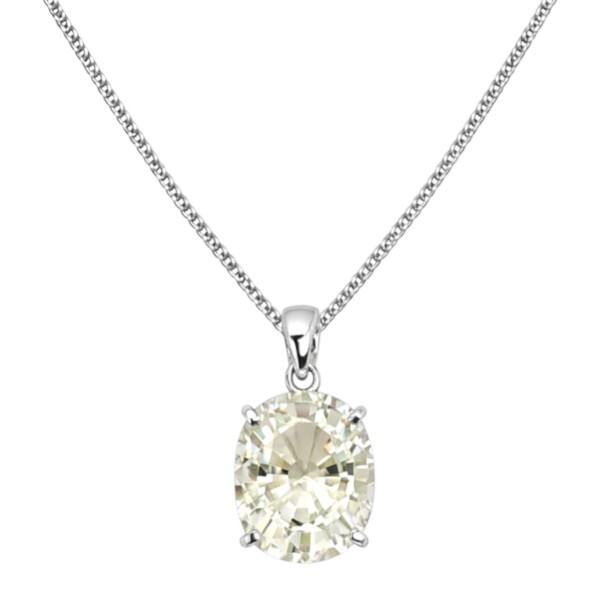 Dije solitario- Plata 925- con piedra cuarzo cristal- CP4864 conpiedra