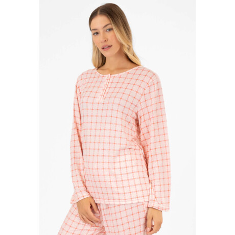 Pijama pink tile allover Rosado