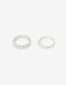 Sets Anillos Metal Set Anillos Metal Corazón - Plateado Rodio