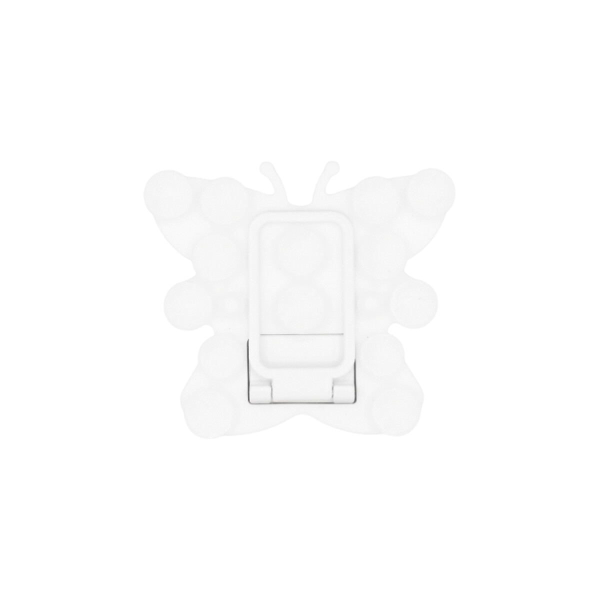 Ventosa adhesiva con soporte diseño mariposa color blanco 