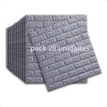 Revestimiento Paneles De Pared Autoadhesivos Ladrillo Plateado X20