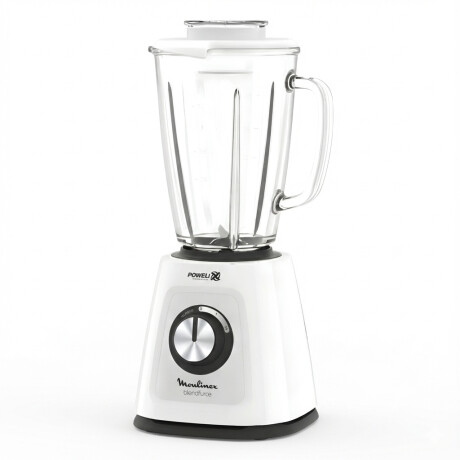 Licuadora Moulinex Blendforce, Jarra Vidrio + Vaso, 800w, Color blanco. Licuadora Moulinex Blendforce, Jarra Vidrio + Vaso, 800w, Color blanco.