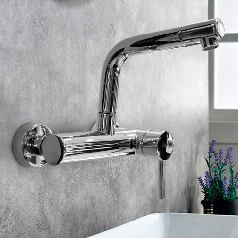 Grifo De Cocina De Pared Cromado 000