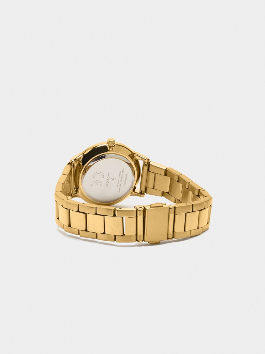 Reloj Dorado Con Pulsera De Acero Inoxidable dorado