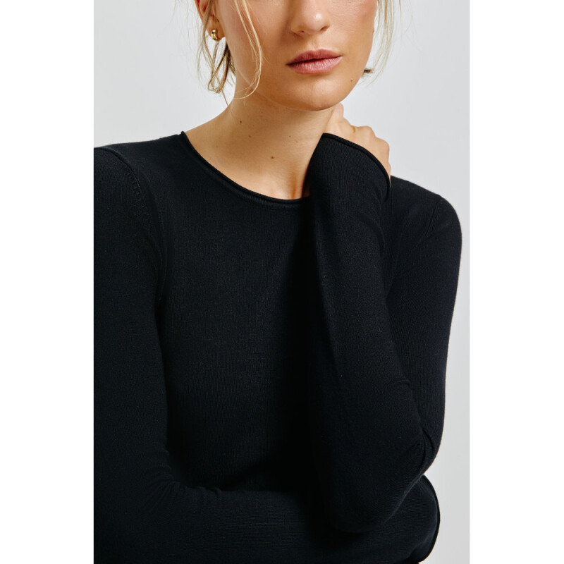 BLUSA ML FEM PRETO ESCURO