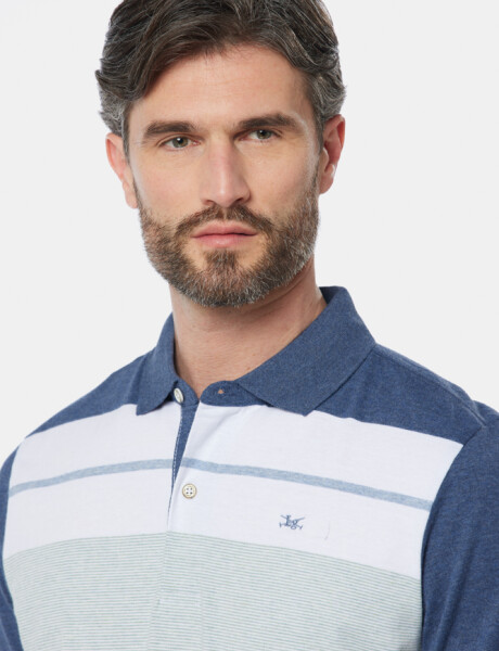 POLO JERSEY RAYADA Azul