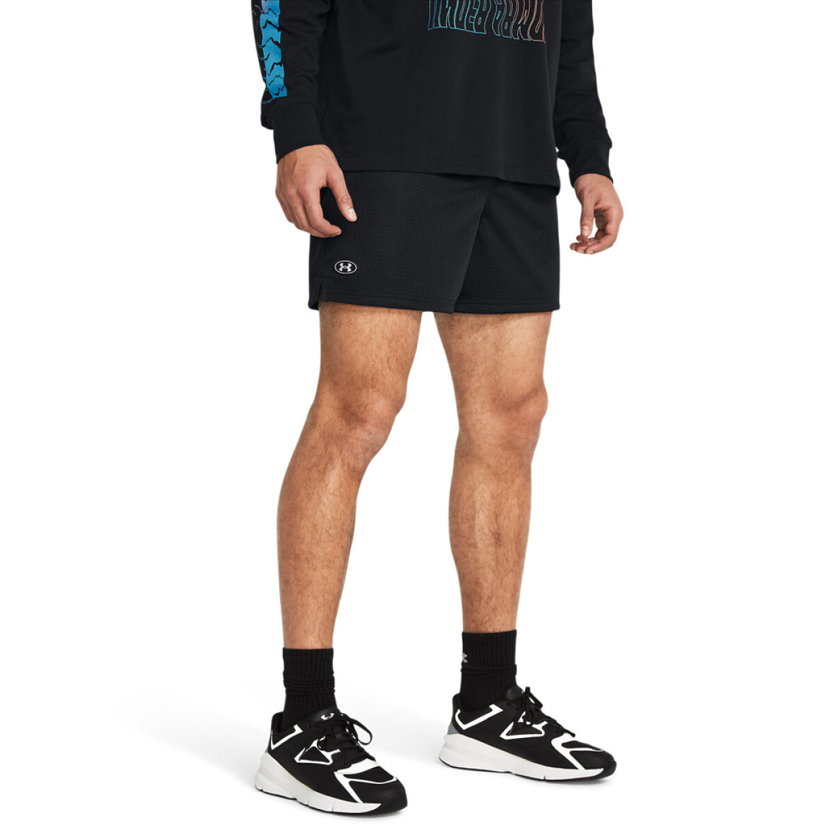 UA Icon Mesh Shorts-GRN - BLK-001 