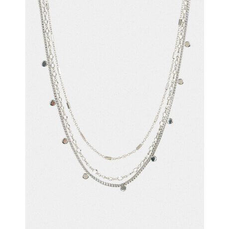 Collares Cortos De metal Plateado