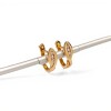 Caravanas Pez oro- Oro bajo - Zirconia - CA8099 conpiedra