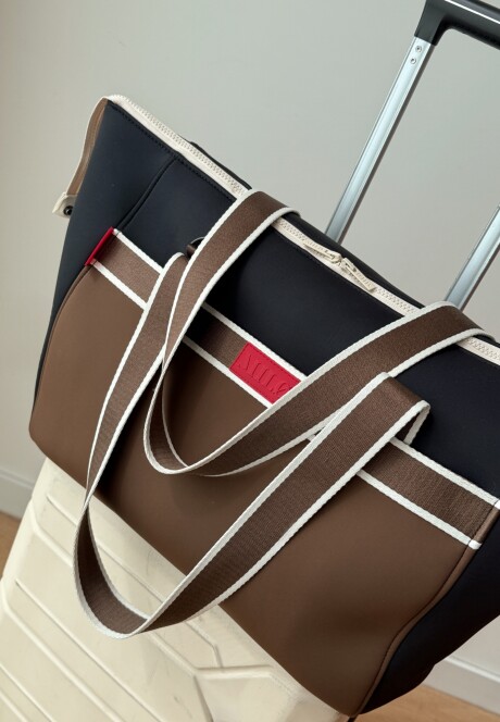 Bolso Zipper SS26 Black & Cocoa