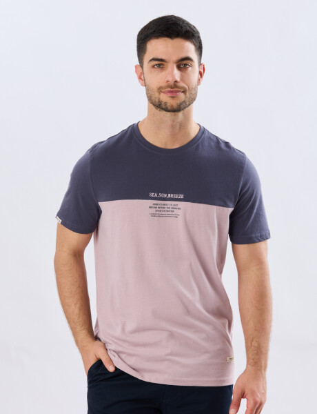 REMERA RAYADA DE ALGODÓN Piedra