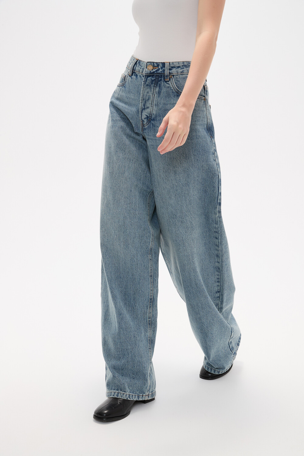 Pantalon Opalan Azul Grisaceo