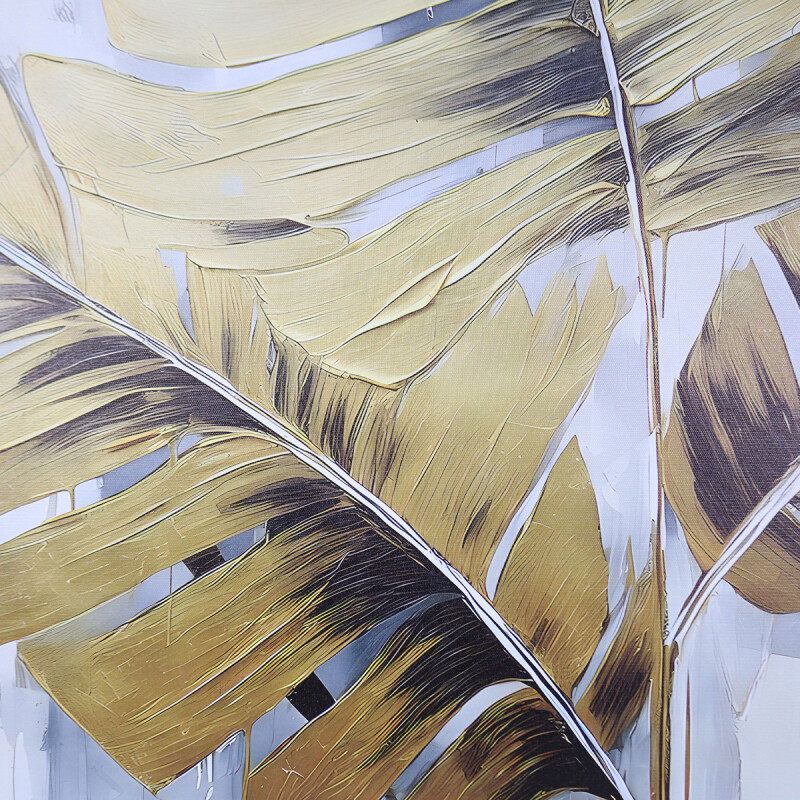 CUADRO DEC HOJAS 60X90CM Unica