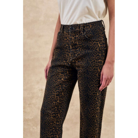 Jean Recto Animal Print Multi