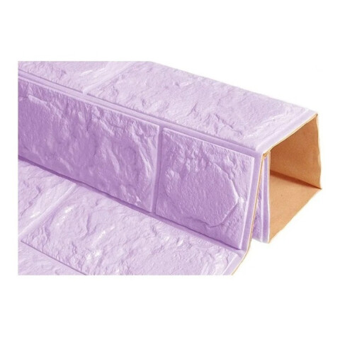 Revestimiento Pared Adhesivo Facil Colocacion Piedra 70x77cm Variante Color Violeta