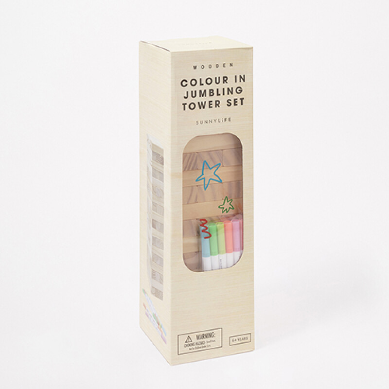 Jenga de madera para colorear Jenga de madera para colorear