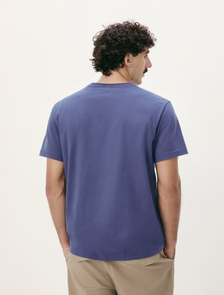 CAMISETA BÁSICA MANGA CORTA AZUL
