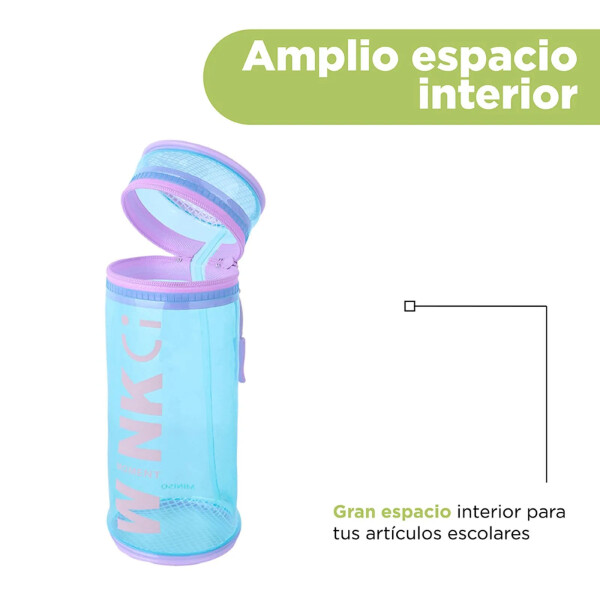 Cartuchera wink cilindro violeta