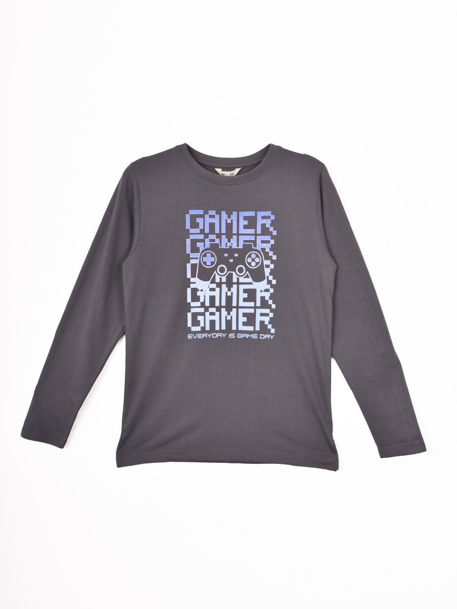 REMERA HENRY - GRIS OSCURO 
