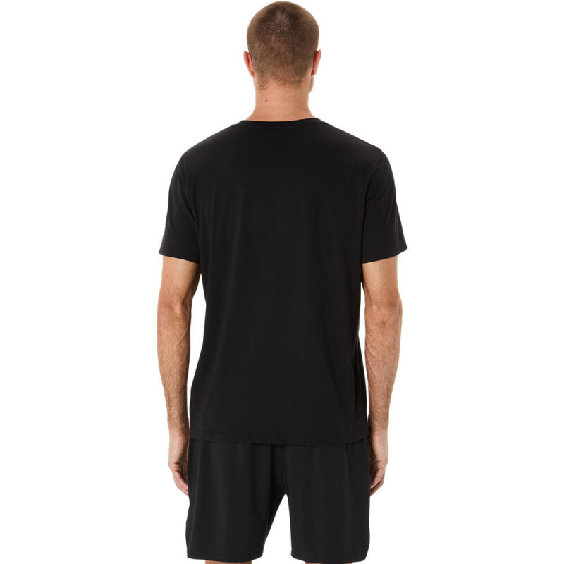 Polo Training Asics Hex Graphic Cotton Blend Tee Hombre Performance Black