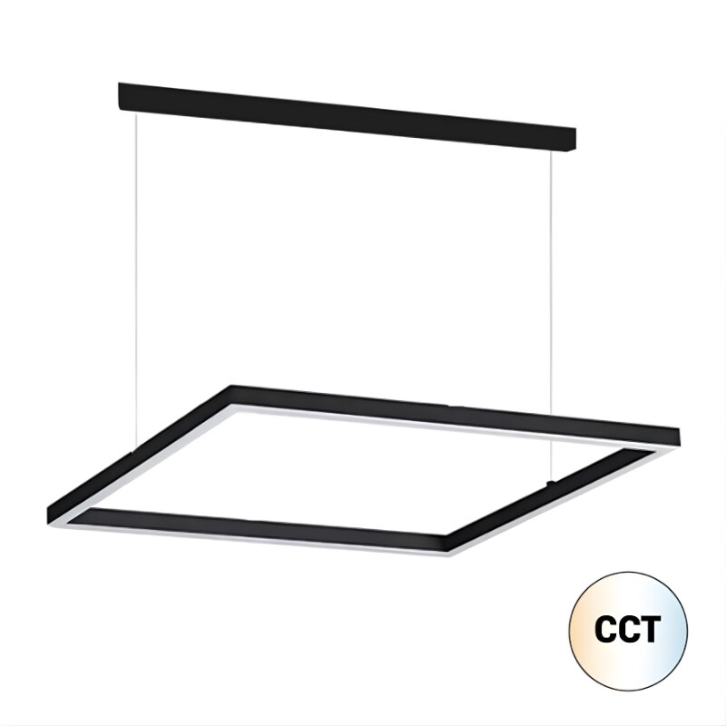 PANEL LED COLGANTE CUADRADO ZURICH II - Colgante LED Cuadrado Zurich II 100 cm Negro