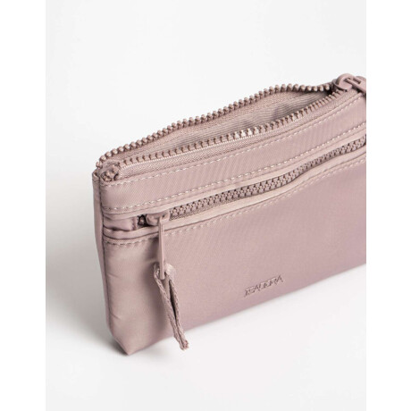 Monedero Nylon Con Bolsillo Violeta Lavanda