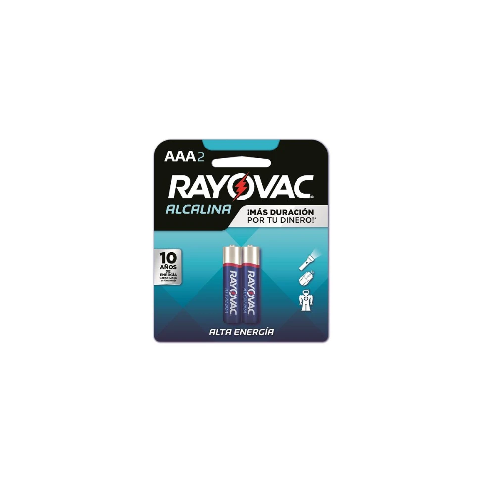 RAYOVAC PILA ALKALINA AAAX2