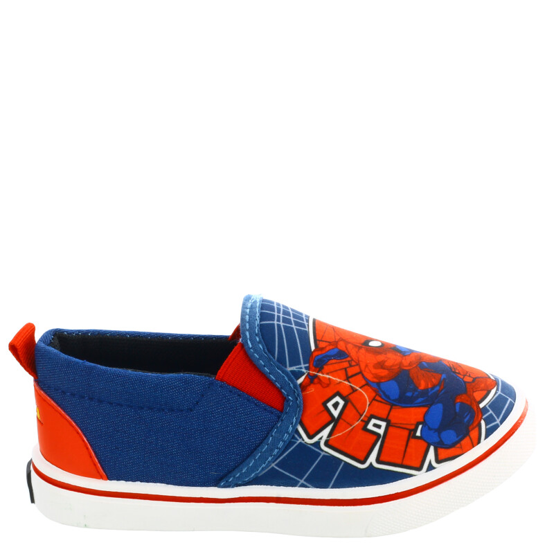 Championes de Niños Marvel Slip On Spiderman Azul - Rojo - Blanco