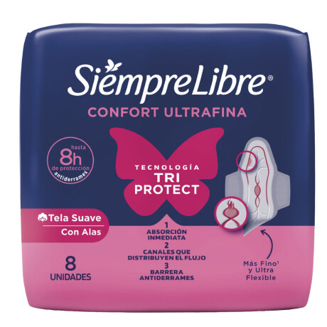 Toallitas Femeninas Siempre Libre Ultrafina 8 Unidades Toallitas Femeninas Siempre Libre Ultrafina 8 Unidades
