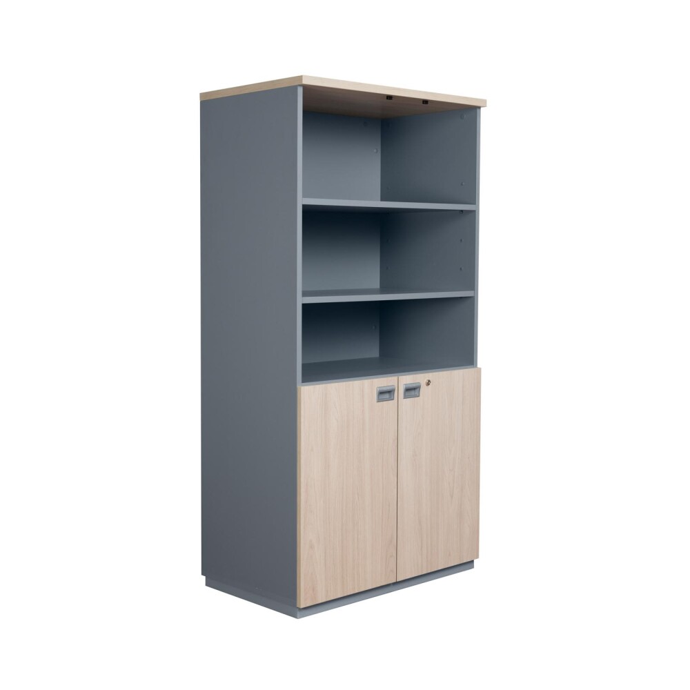 BIBLIOTECA MADERA NATURAL-BEIGE WORK 2P