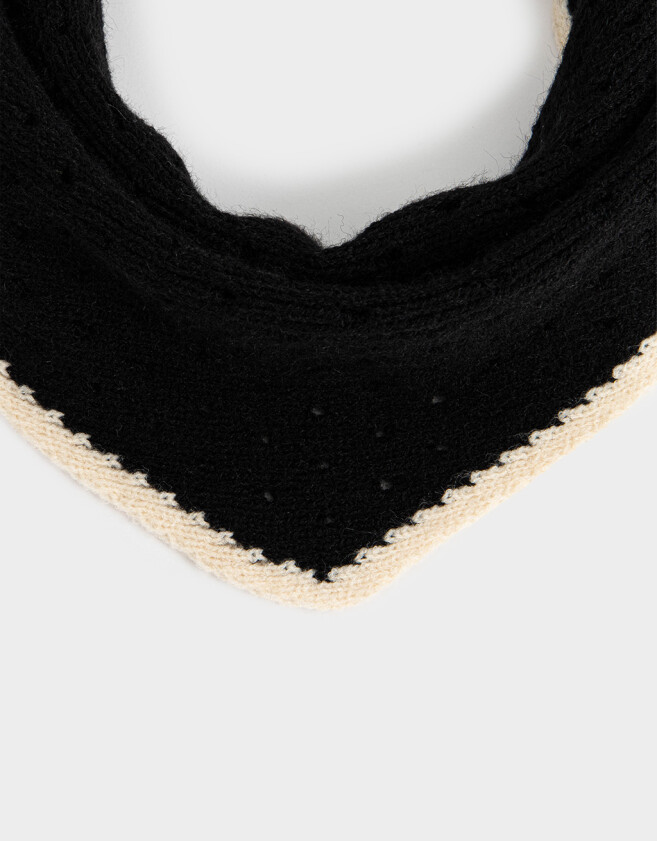 Bufandas Romántico Pañuelo Tejido - Negro