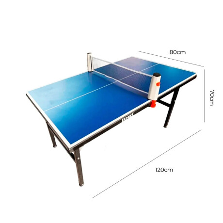 Mini Mesa De Ping Pong Reforzada + Red + Regalos Azul