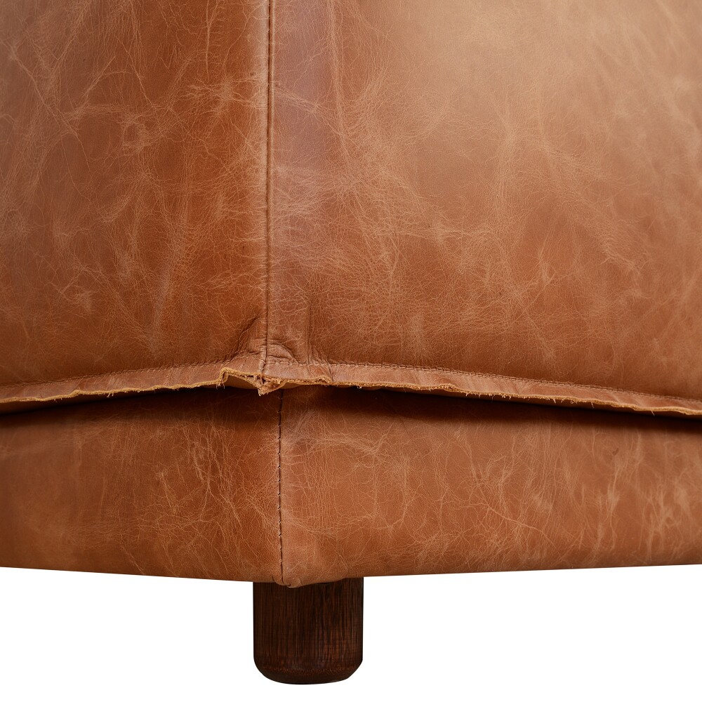 SILLÓN 3 CUERPOS CUERO-100-NATURAL MARRON ROMEO CAMEL