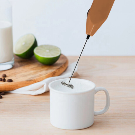 Batidor Espumador Multiuso Portátil Pilas AA Acero Inox Rosa