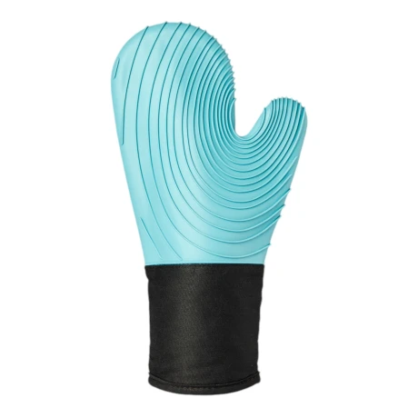 Guante Manopla De Cocina Agarradera De Silicona Gastronomía Celeste