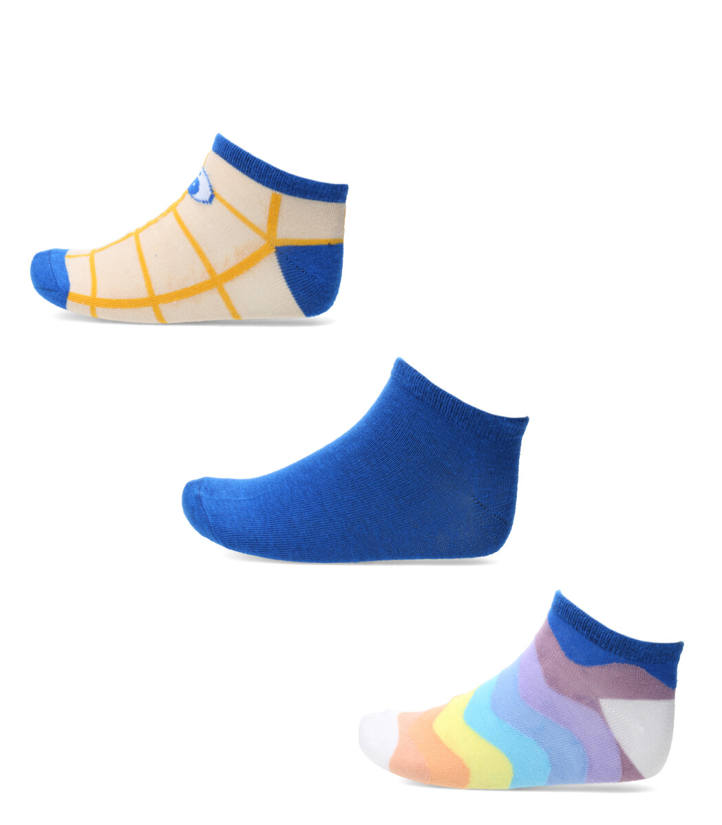 Medias Miss Carol trainer colores x3 - Multicolor 