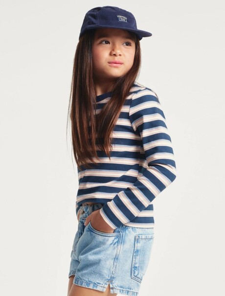 BLUSA MANGA LARGA INFANTIL A RAYAS MULTICOLOR