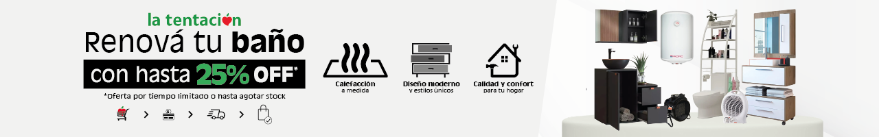 Ofertas de artículos de BAÑO La Tentación: con hasta 25% de descuento