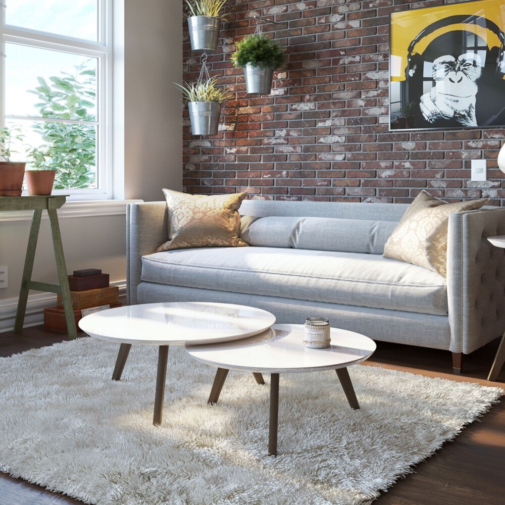 Mesa de Centro Classic - Conjunto - Línea Manhattan Blanco