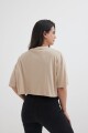 Remera oversized cropped BEIGE