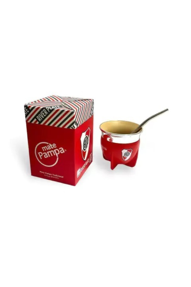 MATE PAMPA MATE TRADICIONAL BOCA ABIERTA EDIC. CLUBES RIVER PLATE
