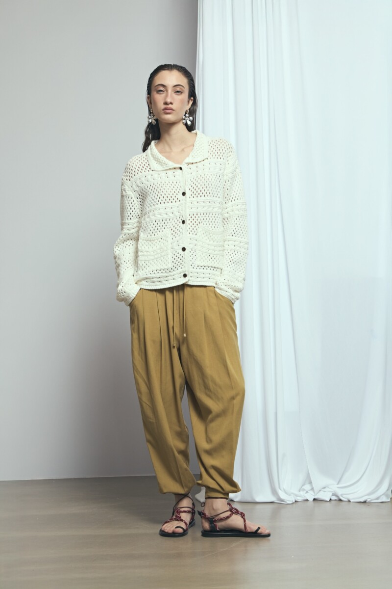 Cardigan calado PREVENTA beige
