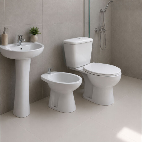 Renovación Total Baño: Sanitarios, Grifería, Revestimientos y aDHESIVOS BLANCO