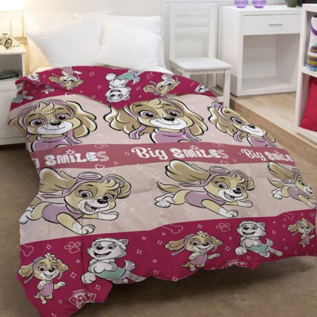 Acolchado Nickelodeon Infantil 1 Plaza Paw Patrol Coral Acolchado Nickelodeon Infantil 1 Plaza Paw Patrol Coral